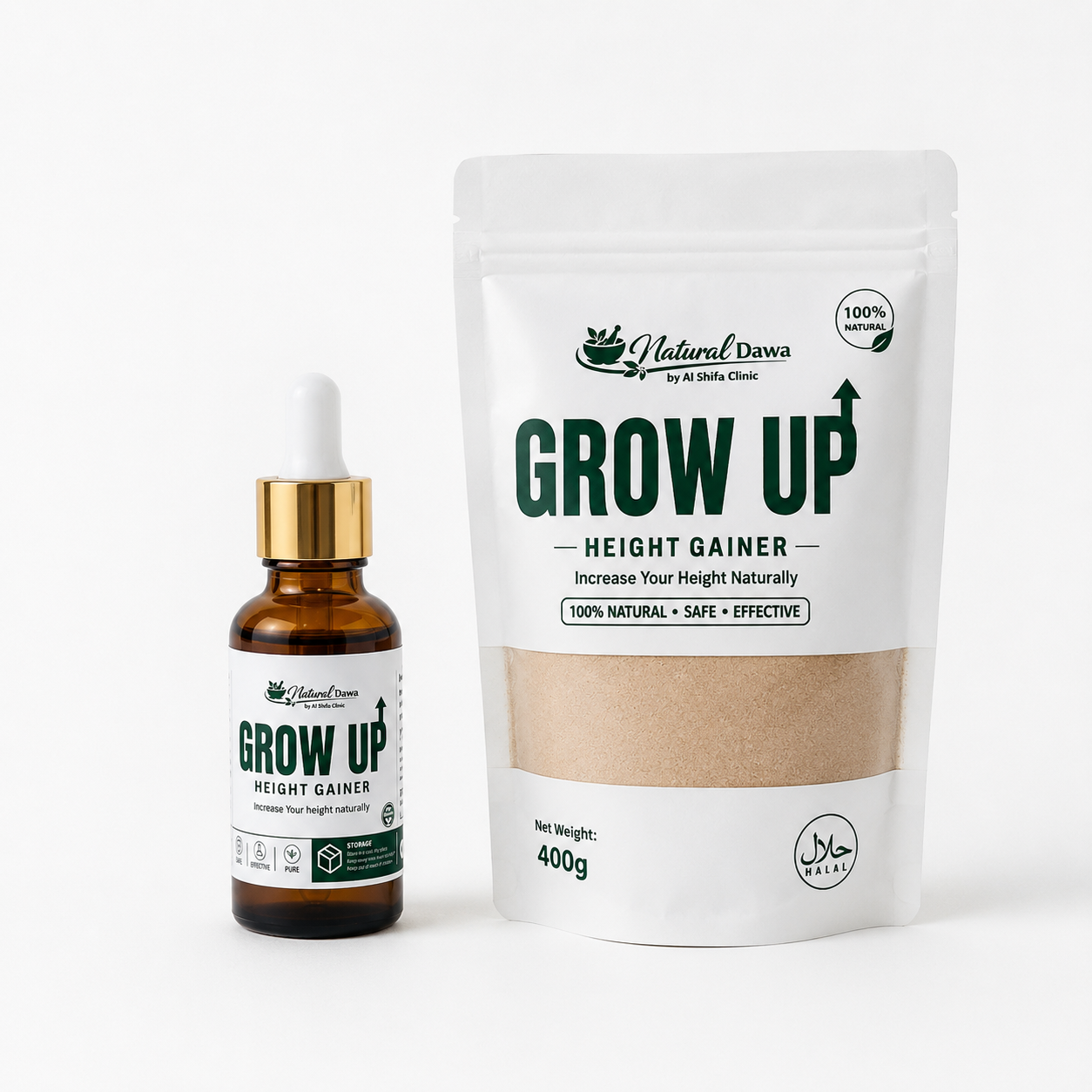 Grow Up Height Gainer Combo –  Height Gain Powder + Growth Drops
